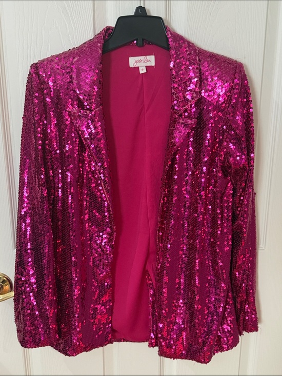 Jess Lea Jackets & Blazers - Jwas Lea Hot Pink Sequin Blazer boutique small
